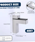Set Of 4 F Shaped Glass Shelf Brackets Adjustable Zinc Alloy Wall Mounts For Home Kitchen And Bathroom product dimensions