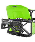 Nylon Rock Buggy Roll Cage Body Shell Kit For 1/10 RC Crawlers With DIY Unassembled Design, green lightweight tube frame visible.