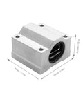 4 Pack 16Mm ID Linear Motion Ball Bearing Slide Block Aluminum Bushing For Linear Rail Guide Shaft In Printers And CNC Machines