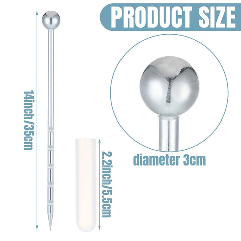14 Inch Stainless Steel Soil Sampler Probe For Lawn Garden Farm Deep Soil Sampling Heavy Duty Probe With Moisture Meter Compatibility