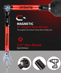 Front view of RLVKEAZ 12-piece Magnetic 3-inch Torx Bit Set with 1/4-inch hex shank, S2 steel