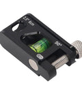 Pro Grade Magnetic Pipe Level Tool For Electrical Conduit Routing Black Die Cast Aluminum with level bubble and knob.
