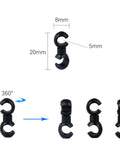 10 Pcs S Style Bicycle Brake Cable Clips Hose Guide Buckles For Clean Cable Routing On Mountain And Road Bikes 360 Degree Rotatable Hole Black