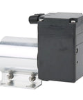 Dc 12 Or 24 Volt Mini Vacuum Pump With Integrated Mount, 10 Watt Portable Electric Diaphragm Air Compressor with silver cylinder.