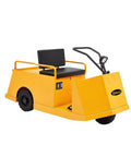 Top Notch 1100 Lbs Electric Tow Tractor Tugger Cart for Tough Material Handling with ergonomic bucket seat and steel frame.