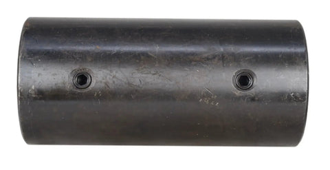 Top Shelf 1-1/4 Inch Solid Shaft Coupler With Keyway And Set Screws crafted from C1018 mild steel with black oxide finish.