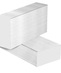 Two brushed aluminum blocks, 4 x 2 x 1 in, solid stock for milling