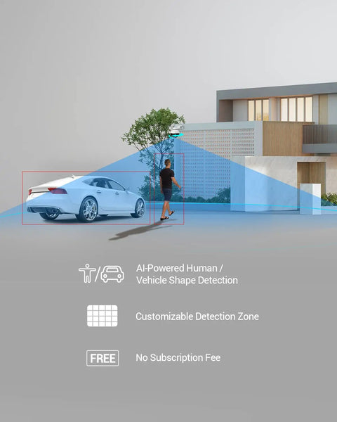 Outdoor Security Camera 4MP WiFi Pan Tilt All-Around Coverage IP65 Waterproof Color Night Vision AI Powered Person Detection view