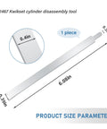 Diagram showing dimensions of Cylinder Removal Tool For Kwikset Locks, Pro Locksmith Grade Tool For Servicing Kwikset Security