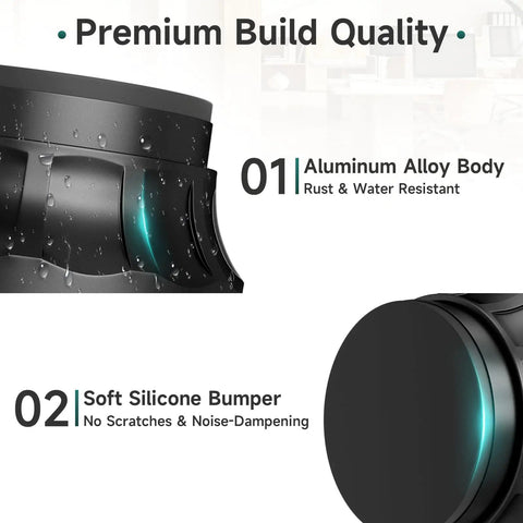 Two Pack Modern Black Door Stoppers For Wall No Drill Adhesive Or Screw Free Mount Textured Aluminum Wall Protectors close-up
