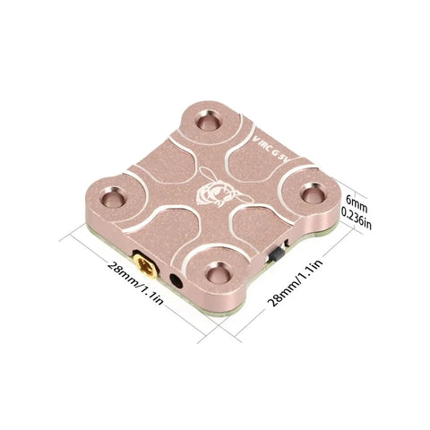 TX800 5.8G VTX Transmitter With 48 Channel PitMode, Adjustable Power 28mm 5.8G video link PCB with 6mm thickness, shown with dimensions
