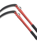 17 Inch Folding Sickle 2 Pack with Manganese Steel Blade Portable Weed Remover Scythe for Farming Grafting Knife Brush Cutter Durable Plastic Handle