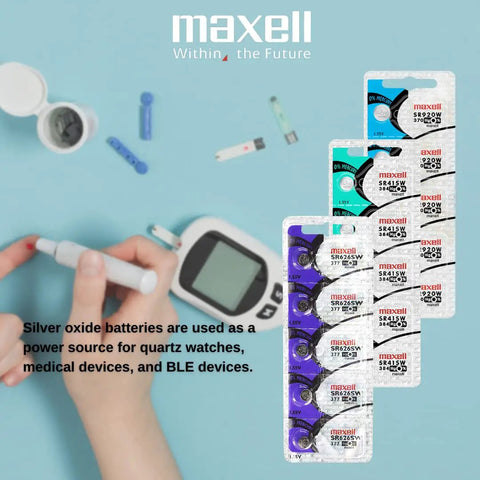 Dual Pack Of Sr626sw 377 Silver Oxide Button Cell Watch Batteries for quartz watches, medical devices, with leak proof seals.