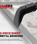 Image showing a close-up of the three piece hand seamer set for sheet metal bending with 45 degree and 90 degree jaws.