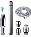 Dual Shower Head Enema System With Aluminum Nozzles, Flushing Cleansing Wand, 130 Mm Length, 2 Heads, Silver Finish