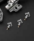 Heavy Duty Drywall Anchors And Screws Kit 50 Sets Plastic And Steel For Hollow Walls And Frame Mounting close-up view