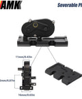 1 By 10 Scale RC Crawler Transmission Kit Beefed Up With Thirty Percent Overdrive Gearbox And Three Driveshafts For Axial SCX10 II Element Enduro DIY LCG Chassis Black, showing severable plate and dimensions in black aluminum