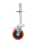 Tough As Nails 6 Inch Heavy Duty Leveling Scaffold Wheel with thick PP caster and metal stem for stability.