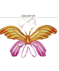 Fairy Wing Balloon Costume Set for Halloween Party and Cosplay with gold and pink angel butterfly wings, 120x88cm.