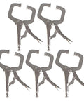 5 Pack 6 Inch Locking C Clamps With Swivel Pads Built Tough Heavy Duty C Type Locking Pliers Vise Grip for DIY tasks