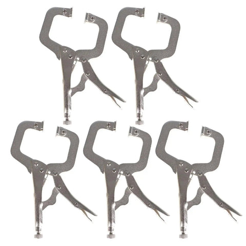 5 Pack 6 Inch Locking C Clamps With Swivel Pads Built Tough Heavy Duty C Type Locking Pliers Vise Grip for DIY tasks