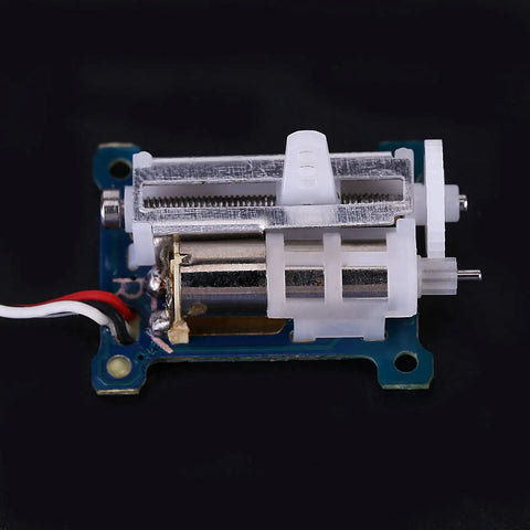 Premium Grade Micro Analog Servo For Ultralight RC Airplanes, Hella Snappy Linear Actuator, Kickass 1.5 Gram High Torque Components For Park Flyer Builds close-up with nylon gears.