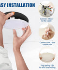 Hands installing Three Color Temperature 3 Inch Square LED Recessed Light With Junction Box Dimmable Ultra Slim Ceiling Light