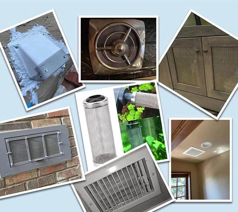 Rugged 304 Stainless Steel Wire Mesh Screen used in vents and filters for DIY projects, rust proof and heat resistant