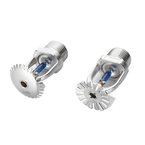 5Pcs High Temp Fire Sprinkler Heads DN15 R1/2 Thread Down Type Spray Nozzles 141C Rating detailed view of two nozzles