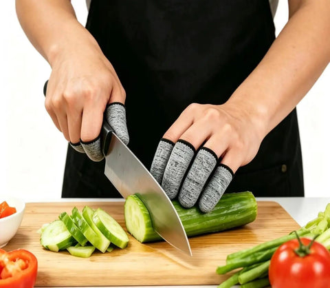 Cut Resistant Finger Cots 12 Pack Protective Finger Sleeves Reusable Finger Guards Anti Slip Finger Covers for kitchen use