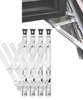 4 Pack 10 Inch Casement Window Hinges And Concealed Friction Stays In Stainless Steel for Awning, Hopper and Transom Windows