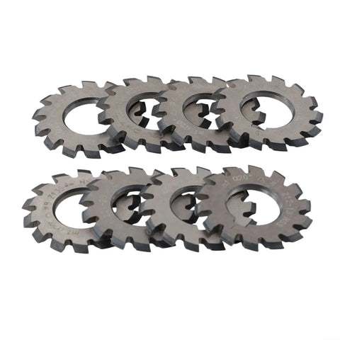 M1 Pro Grade Gear Cutter Set With HSS Involute Milling Cutters For Metalworking And CNC Machining 20 Degree PA 8 Piece