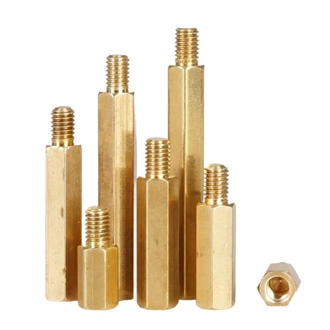 Dope Brass PCB Standoffs Hex Spacers Kit For Motherboard M2 Through M5 Sizes Male And Female Threaded Pillars Fixing Screws DIY Electronics Mounting Corrosion Resistant Brass Includes Up To 50 Pieces, brass hex standoffs