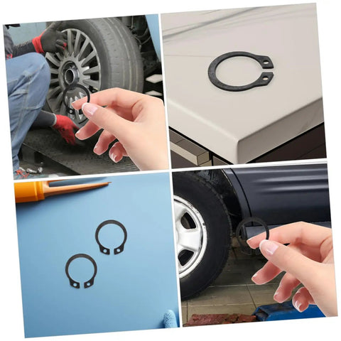 Two Pack Hydraulic Jack Circlip Retaining Snap Ring Set For External Circlips Easy Install Durable Steel Construction.