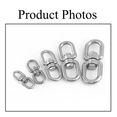 2 Pcs M4 Bearing Swing Swivel 360 Degree Rotation Stainless Steel Hanging Accessory For Tree Swing Swing Spinner Hanger Rock Climbing Outdoor Playground Gear Weather Resistant Rust Proof Easy Install