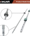 Complete HGR20 Linear Rail And SFU1605 Ballscrew Kit showing rail, ballscrew, and carriage for CNC machinery