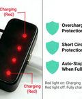 3.7V Li Ion Battery Charger With USB For RC Cars Boats Trucks Amphibious Stunt Toys showing red charging lights