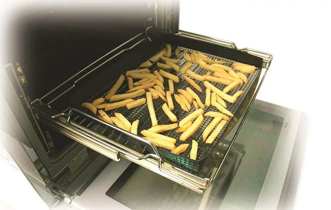 Nonstick Oven Air Fryer Basket For Even Bakes No Flip Required And Crispy Results For Pizza Fries Chips And More With Less Oil