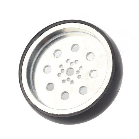 100mm Metal Robot Wheel with Neoprene Tire for Industrial Robots and RC Cars, 8mm Bore, Beefy Hub for Dually Axles, Grippy Traction