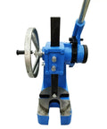 Heavy Duty 2 Ton Arbor Press With Kickass Ratchet System Cast Iron Steel Desktop Manual Bench Machine side view with wheel and base
