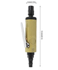 Heavy Duty Straight Pneumatic Die Grinder Built Tough With Machined Steel Core Shop Ready For Job Site Grinding Tasks And Top Shelf Finish Work Every Single Day, detailed view of tool used for grinding.