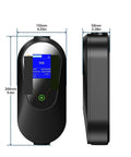 Level 2 Portable EV Charger 3.6KW Fast Home And Travel EVSE, Single Phase 8A To 16A with screen display dimensions