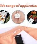 2000 Piece Bulk Clear Plastic Hang Tag Fasteners With Quick Snap Security Loops For Retail Stores No Sweat Setup Durable Polypropylene Price Pins 3 Inch 5 Inch Straight Up Apparel Hanging Kit used on various items, showing tagging applications.