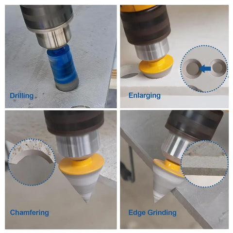 Diamond Hole Saw Kit with Diamond Core Drill Bits for Porcelain Ceramic Granite Marble and Other Hard Materials