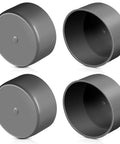 4 Pack Road Ready Rubber Trailer Bearing Dust Caps And Bearing Bras, 1.98 Inch Wheel Hub Covers for Boat Trailers in classic gray.