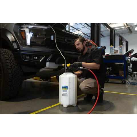 Fluid Extractor Dispenser For Evacuating And Refilling Reservoirs, Topping Off And Bleeding Hydraulic Brake And Clutch Systems, 5.3 Gallon Capacity, 120 PSI, Vacuum Or Positive Pressure, Compressed Air Ready, Pro Grade Heavy Duty