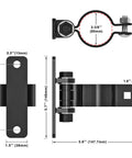 Heavy Duty Gate Hinges For Chain Link Fences Tough As Nails Carbon Steel dimensions close-up view fits 2 3 8 inch posts