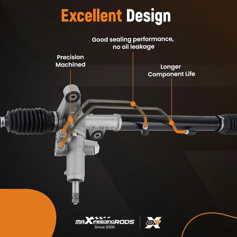 Hydraulic Power Steering Rack And Pinion Kit For Honda Civic 2006 2007 2008 2009 2010 2011 1.8L Easy Bolt In Replacement Not Si Or Hybrid LX EX EX L DX GX OE 26-2718 80-01395R featuring precision machined parts and no oil leakage