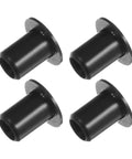 4 Pcs Nylon Flanged Sleeve Bearings 6.2mm Bore x 8.35mm OD x 12mm Length Black Nylon Bushings for Shafts, Oil Resistant, High Temperature, Great for DIY Projects and Small Machinery. Four black flanged nylon sleeve bearings