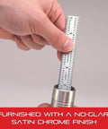 Full Flexible Steel Rule With Satin Chrome Finish, Quick Reading Inch Graduations, 5R Scale, 6 Inch Length, 1/64 Inch Thickness